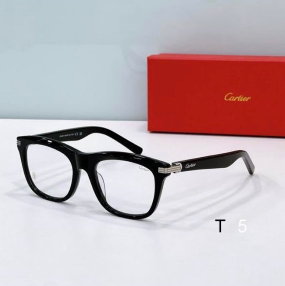 Cartier Clear Lens Black Frame Glasses